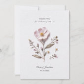 Geschenkte Blume Hochzeit Dankeschön-Karte Dankeskarte (Vorderseite)