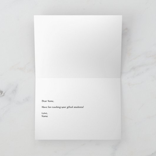 Geschenkte Cartoon-Grußkarte Karte (Innenseite)