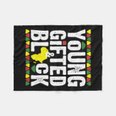 Geschenkte junge schwarze Dashiki-Afrikanische Sto Fleecedecke (Vorderseite (Horizontal))