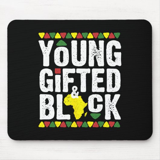 Geschenkte junge schwarze Dashiki-Afrikanische Sto Mousepad (Vorne)