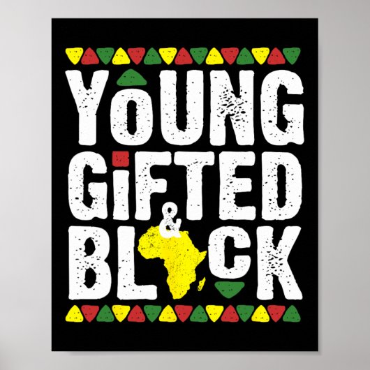 Geschenkte junge schwarze Dashiki-Afrikanische Sto Poster (Vorne)