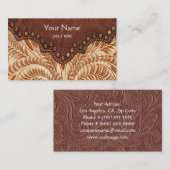 Geschenkte Lederkarte Visitenkarte (Vorne/Hinten)