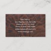 Geschenkte Lederkarte Visitenkarte (Rückseite)