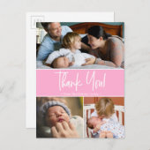 Geschenkte Momente: Individualisierbares Baby Dank Ankündigungspostkarte (Vorne/Hinten)