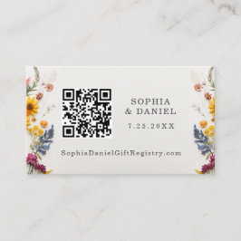 Geschenkte Registrierungskarte für Blume Brautpart Begleitkarte