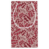 Geschenkte rote Blätter Geschenktasche Kleine Geschenktüte (Rückseite)