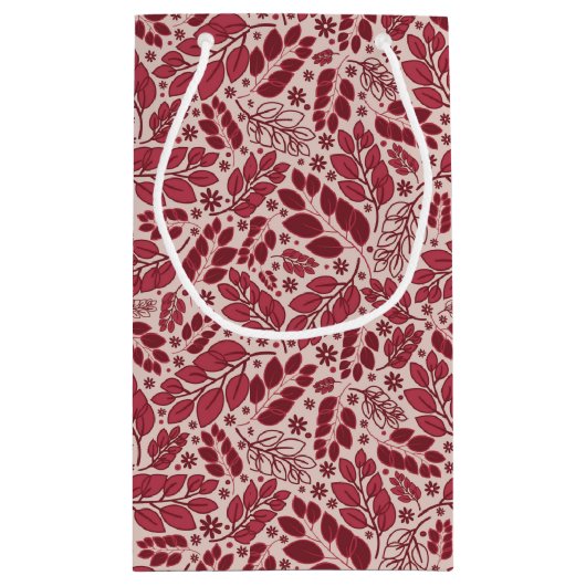 Geschenkte rote Blätter Geschenktasche Kleine Geschenktüte (Rückseite)