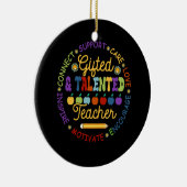 Geschenkte und talentierte Lehrerwertungswoche zur Keramik Ornament (Rechts)