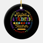 Geschenkte und talentierte Lehrerwertungswoche zur Keramik Ornament (Hinten)