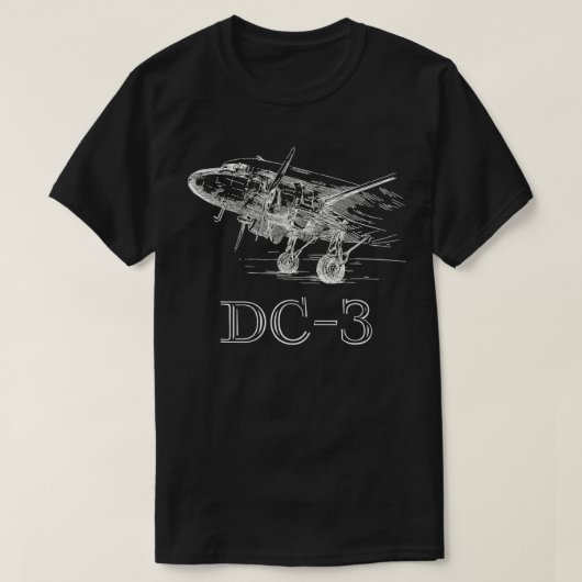Geschenkte Vintage Geschenkgutscheine von DC3-Flug T-Shirt (Design vorne)