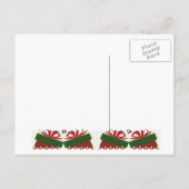 Geschenkte Weihnachts-Party Einladungspostkarte (Rückseite)