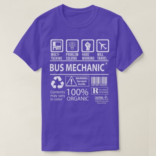 Geschenkter Auftragsgegenstand für den Busmechanis T-Shirt (Design vorne)