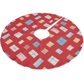 Geschenktes Weihnachtsgeschenk Geschenke Schnüre r Polyester Weihnachtsbaumdecke (Schrägansicht)