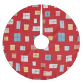 Geschenktes Weihnachtsgeschenk Geschenke Schnüre r Polyester Weihnachtsbaumdecke (Vorderseite)