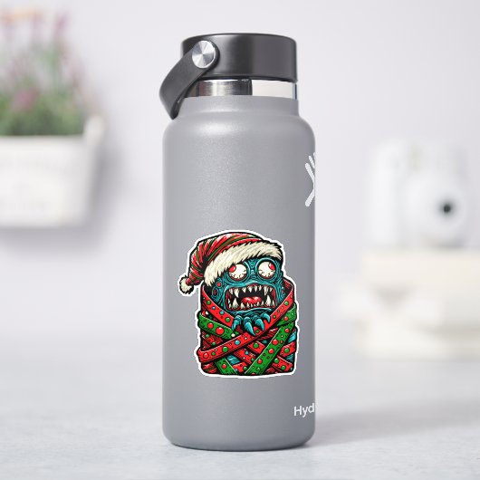 Geschenktes Weihnachtsmonster Aufkleber (HydroFlask)