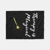 Geschenktherapie ist magische psychische Gesundhei Fleecedecke (Vorderseite (Horizontal))
