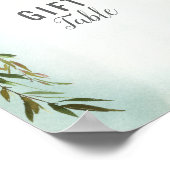 Geschenktisch Grüne Rose Sprinkle Dusche Poster (Ecke)