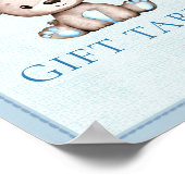 Geschenktisch Niedlich Braun Bärendusche Poster (Ecke)