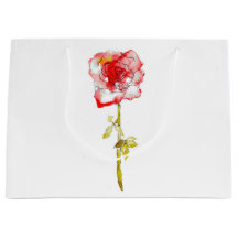 Geschenktücher, Aquarell und Tinte Rose