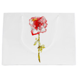 Geschenktücher, Aquarell und Tinte Rose Große Geschenktüte
