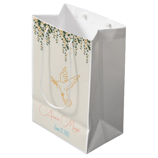 Geschenktür für Gäste Mittlere Geschenktüte (Vorderseite Schrägansicht)