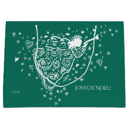 Geschenktüte aus Grün und Weiß Engel