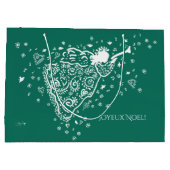 Geschenktüte aus Grün und Weiß Engel (Rückseite)