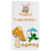 Geschenktüte Frosch Pilz (Vorderseite)
