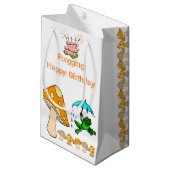 Geschenktüte Frosch Pilz (Vorderseite Schrägansicht)