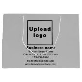 Geschenktüte für Großgeschenke in grauer Größe (Vorderseite)