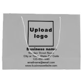 Geschenktüte für Großgeschenke in grauer Größe (Rückseite)