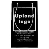 Geschenktüte für kleine, schwarze Geschenktüte (Vorderseite)