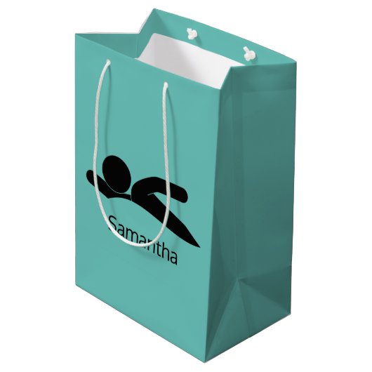 Geschenktüte für Schwimmer (Rückseite Schrägansicht)