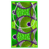 Geschenktüte, grüner afrikanischer Wax. Kleine Geschenktüte (Rückseite)