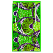 Geschenktüte, grüner afrikanischer Wax. Kleine Geschenktüte (Vorderseite)