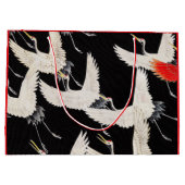 GESCHENKTÜTE JAPANISCHER KRAN SCHWARZ UND ROT (Rückseite)