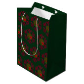 Geschenktüte Karo-Schneeflocke (Rückseite Schrägansicht)