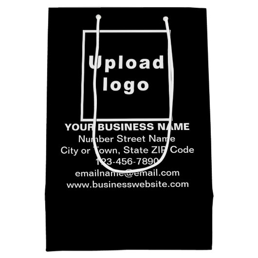 Geschenktüte mit der Handelsmarke auf schwarz-mitt (Rückseite)