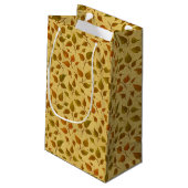 Geschenktüte mit Herbstlaub (Rückseite Schrägansicht)