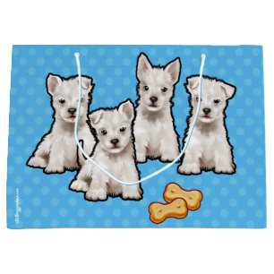 Geschenktüte mit niedlichen Welpen, Polka Dot Desi