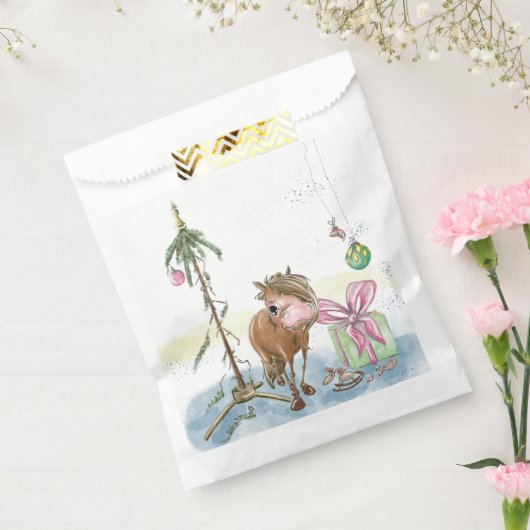 Geschenktüte mit Pferdebild für die Weihnachtszeit Geschenktütchen (Versiegelt)