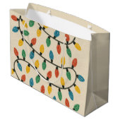 GESCHENKTÜTE MIT WEIHNACHTSLICHTERN (Rückseite Schrägansicht)