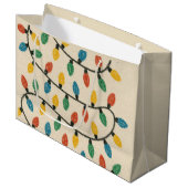 GESCHENKTÜTE MIT WEIHNACHTSLICHTERN (Vorderseite Schrägansicht)