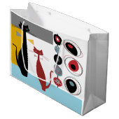 Geschenktüte | Mittelalterliche 2 Katzen (Vorderseite Schrägansicht)