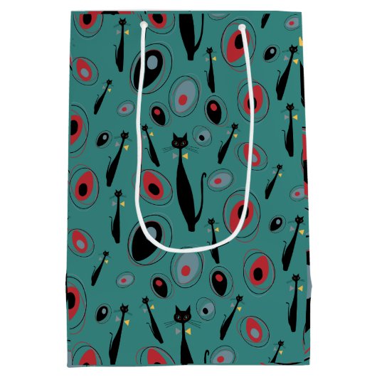 Geschenktüte | Mittelalterliche moderne Atomkatzen (Rückseite)