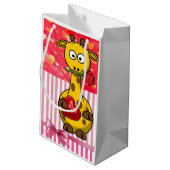 Geschenktüte Valentinstag Giraffe (Rückseite Schrägansicht)