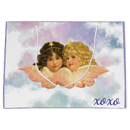 GESCHENKTÜTE ZWILLINGSENGEL IN PASTELL