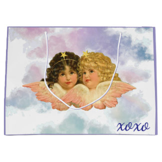 GESCHENKTÜTE ZWILLINGSENGEL IN PASTELL