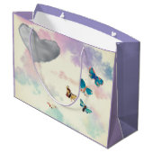 GESCHENKTÜTE ZWILLINGSENGEL IN PASTELL (Rückseite Schrägansicht)