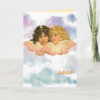 GESCHENKTÜTE ZWILLINGSENGEL IN PASTELL KARTE